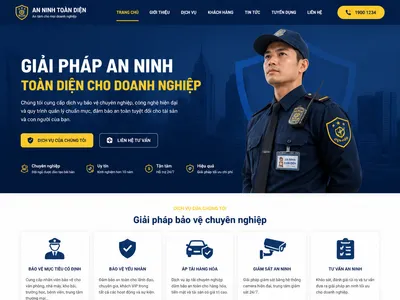 Mẫu giao diện website Website Dịch Vụ Bảo Vệ Chuyên Nghiệp (PMVSecurity)
