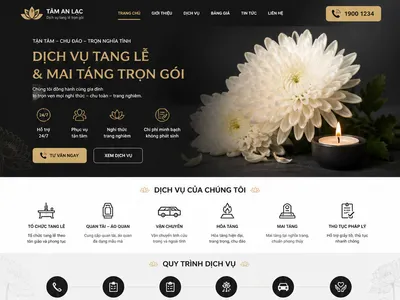 Mẫu Website Dịch Vụ Tang Lễ Trọn Gói (EternityCare)