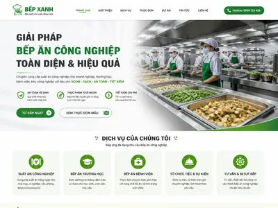 Mẫu Website Dịch Vụ Thiết Kế & Thi Công Bếp Ăn Công Nghiệp (ProKitchen)