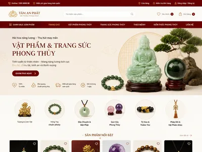 Mẫu Website Cửa Hàng Vật Phẩm Phong Thủy (ZenFengShui)