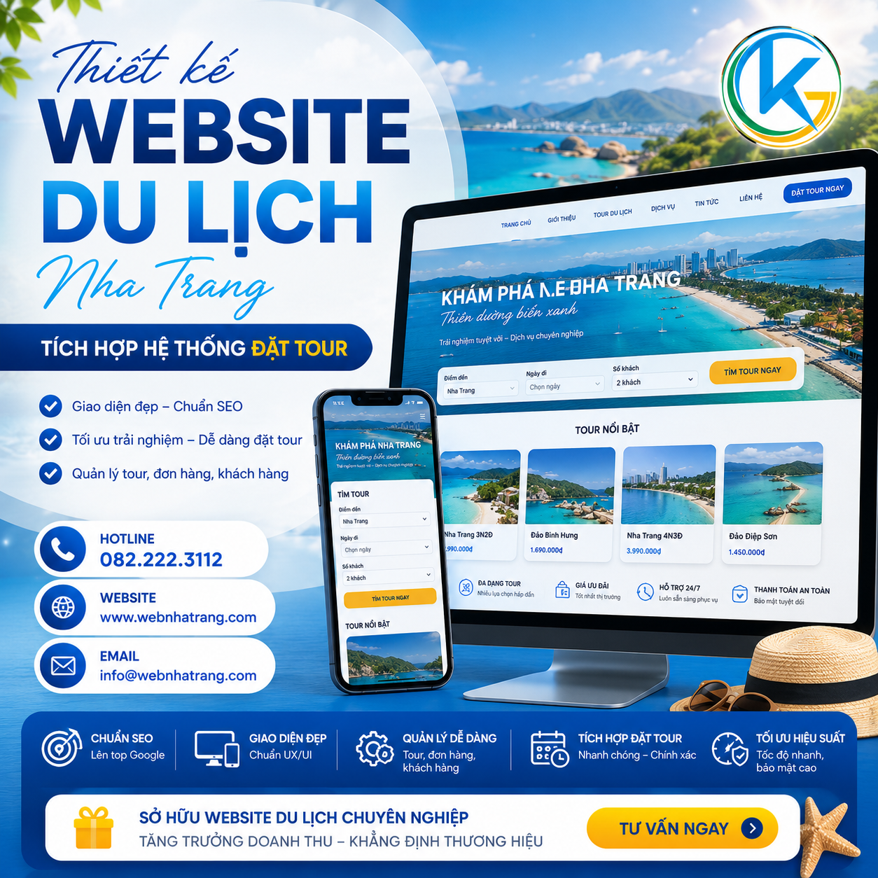 Thiết Kế Website Du Lịch Tích Hợp Hệ Thống Đặt Tour Trực Tuyến Nhanh Chóng