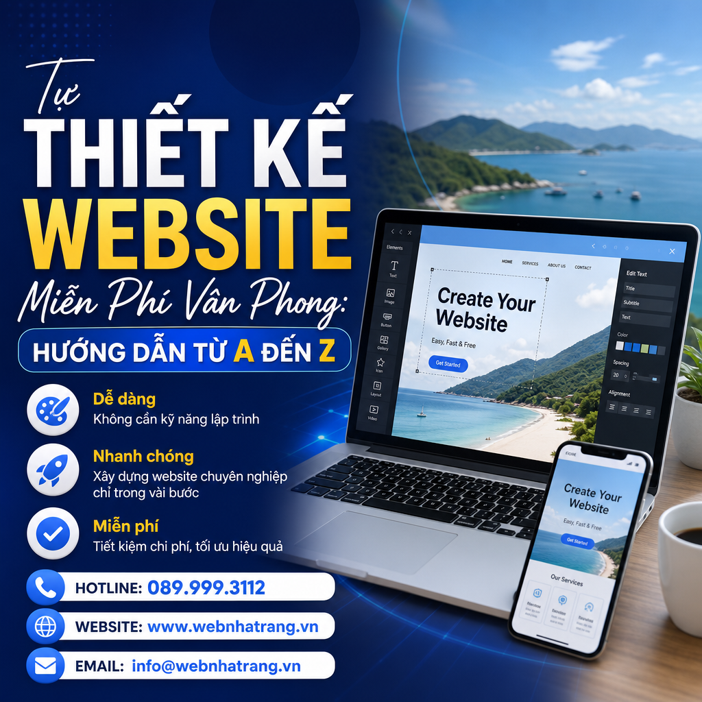 Tự Thiết Kế Website Miễn Phí Từ A Đến Z: Kinh Nghiệm Tránh Lỗi