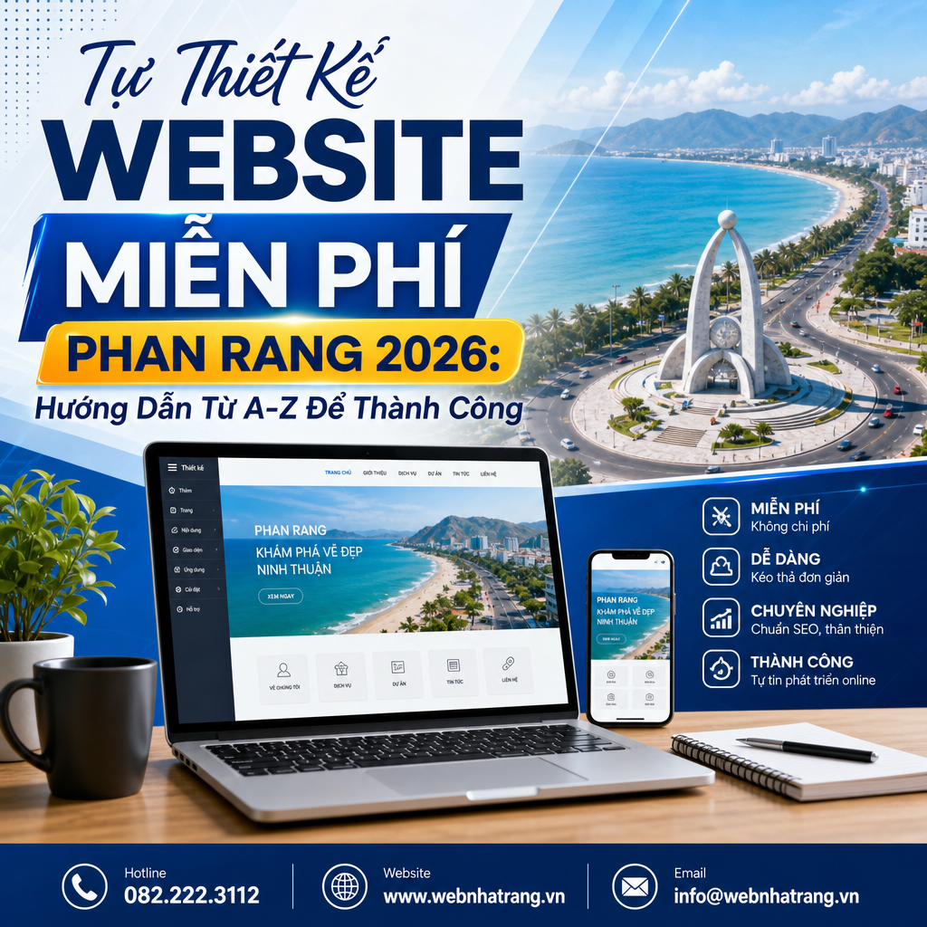 Tự Thiết Kế Web Miễn Phí 2026: Ưu Điểm, Hạn Chế Và Lời Khuyên