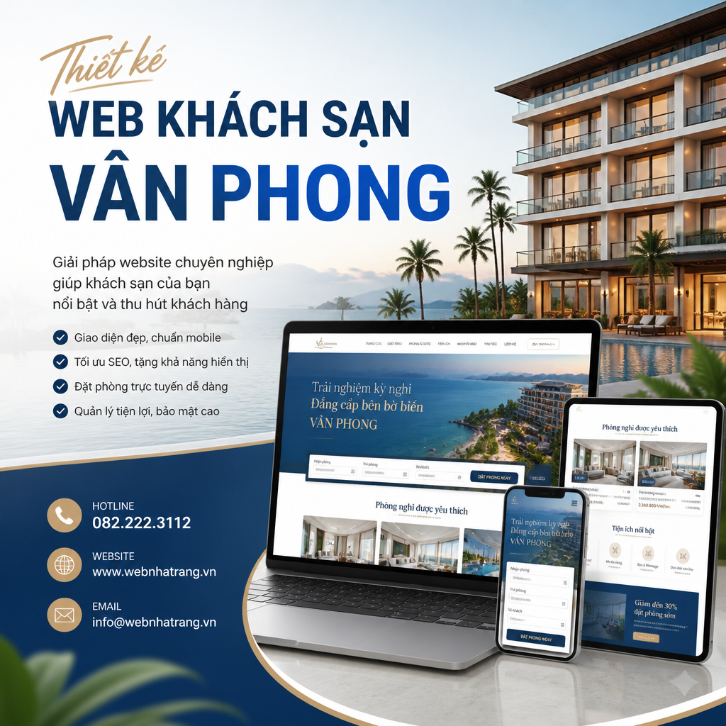 Xây Dựng Website Resort & Khách Sạn Chuẩn 5 Sao Đẹp Mắt Tối Ưu Mobile
