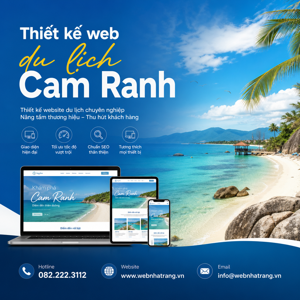 Thiết Kế Website Du Lịch Đẹp Mắt Tích Hợp Đặt Tour Trực Tuyến